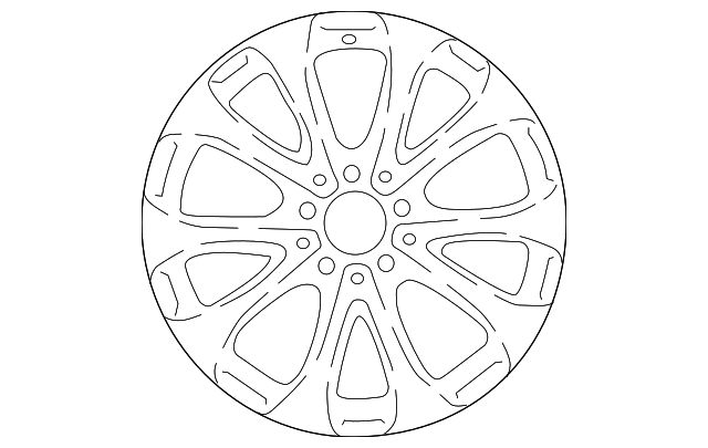 213-401-21-00-7X23 - Wheel AMG 5-Twin-Spoke 48.3 Cm (19 Inch) 2017-2023 ...