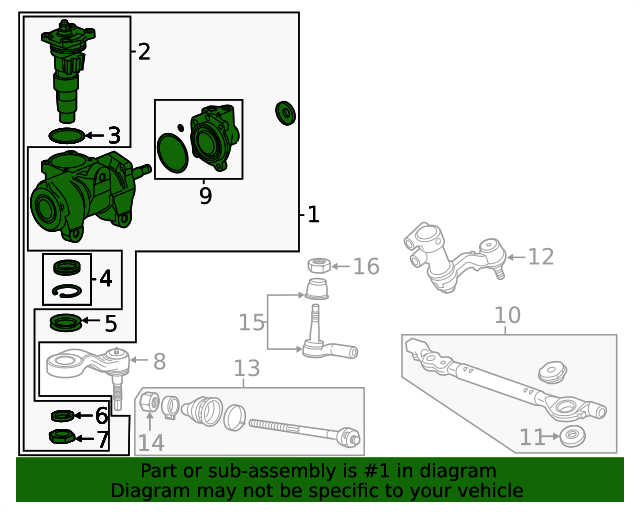 20212022 GMC Sierra 3500 HD Hydraulic Recirculating Ball Steering Gear