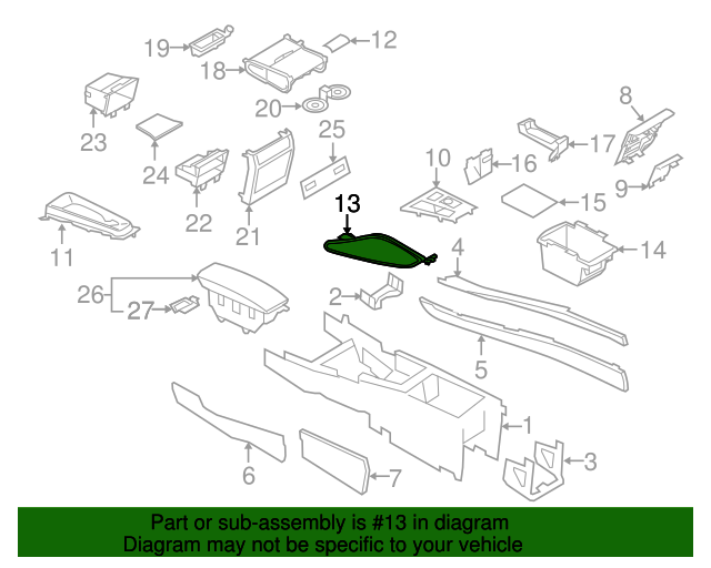 51-16-9-299-126 - Console Panel 2015-2019 BMW X6 | AutoNationParts.com