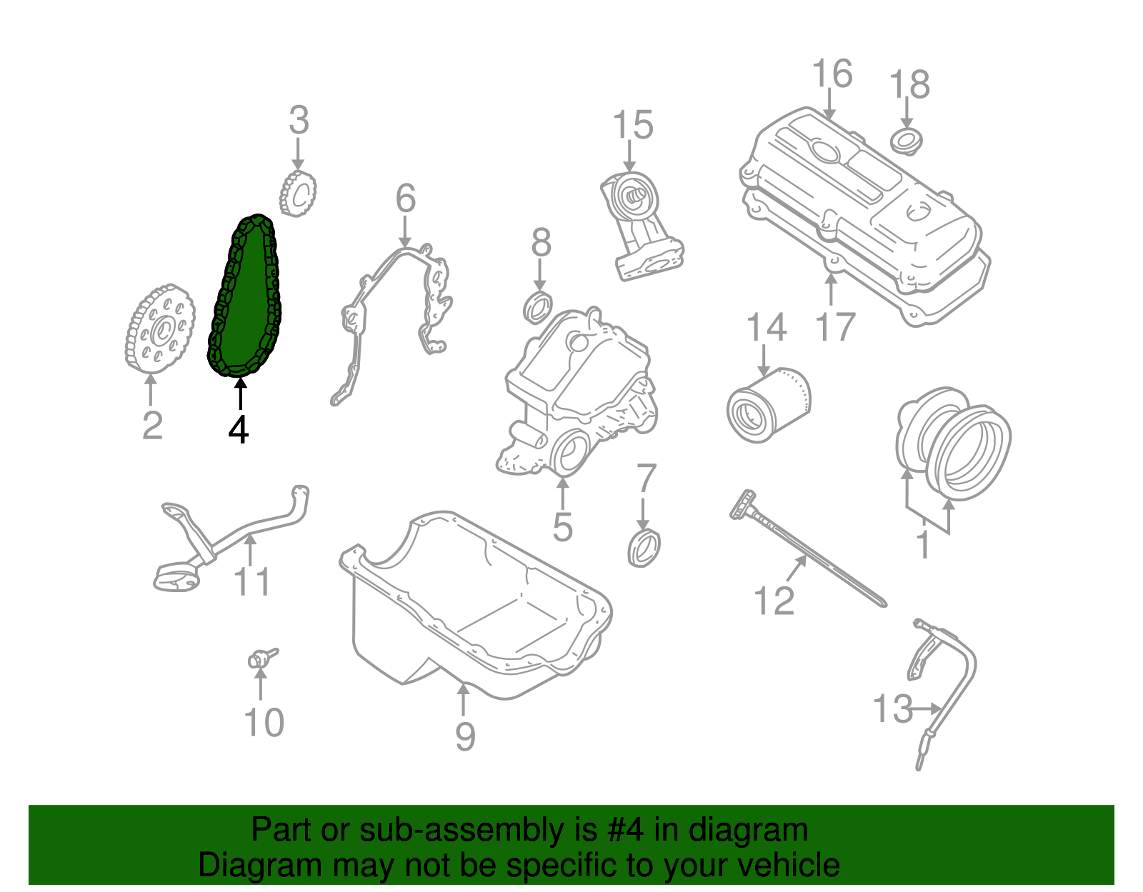 Timing Chain - Ford (E9DZ-6268-C)