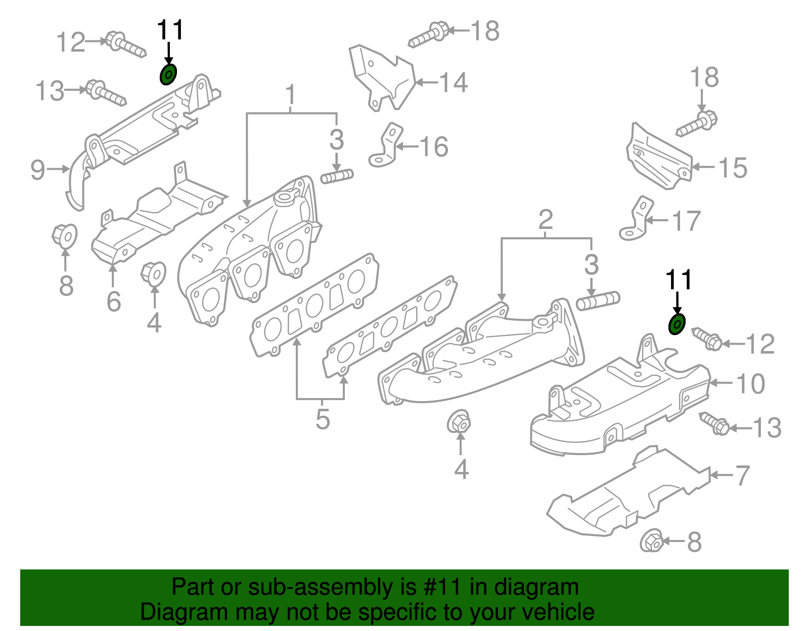 Exhaust Manifold Heat Shield Washer - Volkswagen (WHT-000-286)