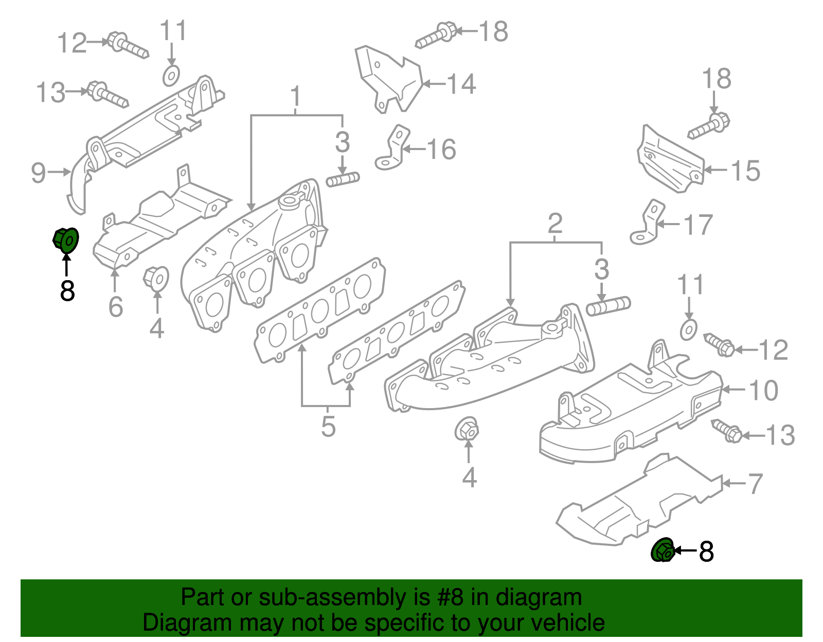 Exhaust Manifold Heat Shield Nut - Volkswagen (N-902-264-04)