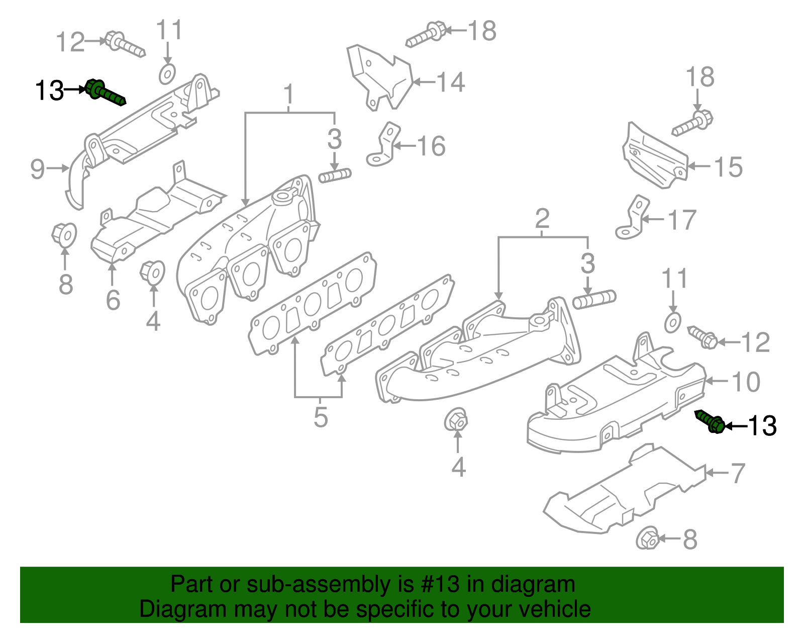 Exhaust Manifold Heat Shield Bolt - Volkswagen (N-902-452-09)