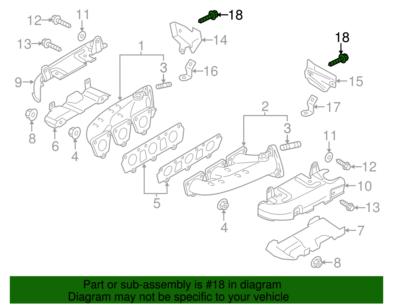 Exhaust Manifold Heat Shield Bolt - Volkswagen (N-101-319-03)
