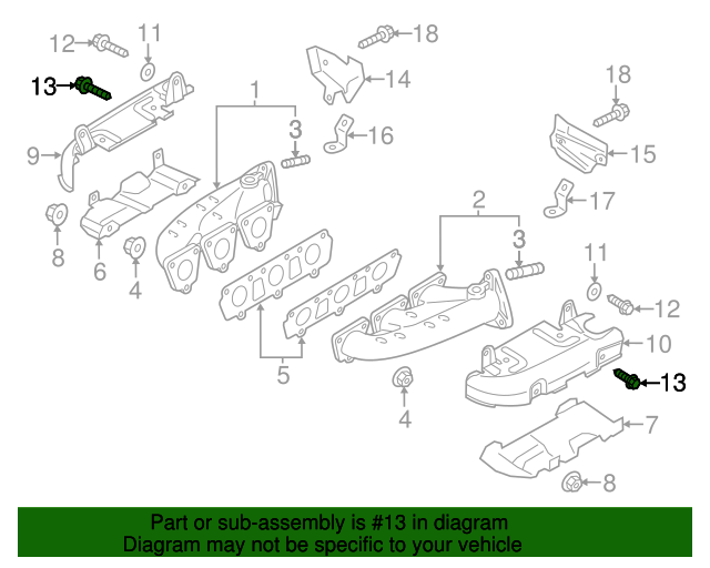 Exhaust Manifold Heat Shield Bolt N-101-319-03