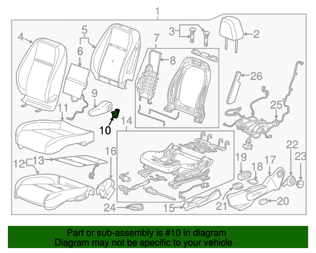 95077866 GM Driver Seat Armrest Bracket GM Parts Store
