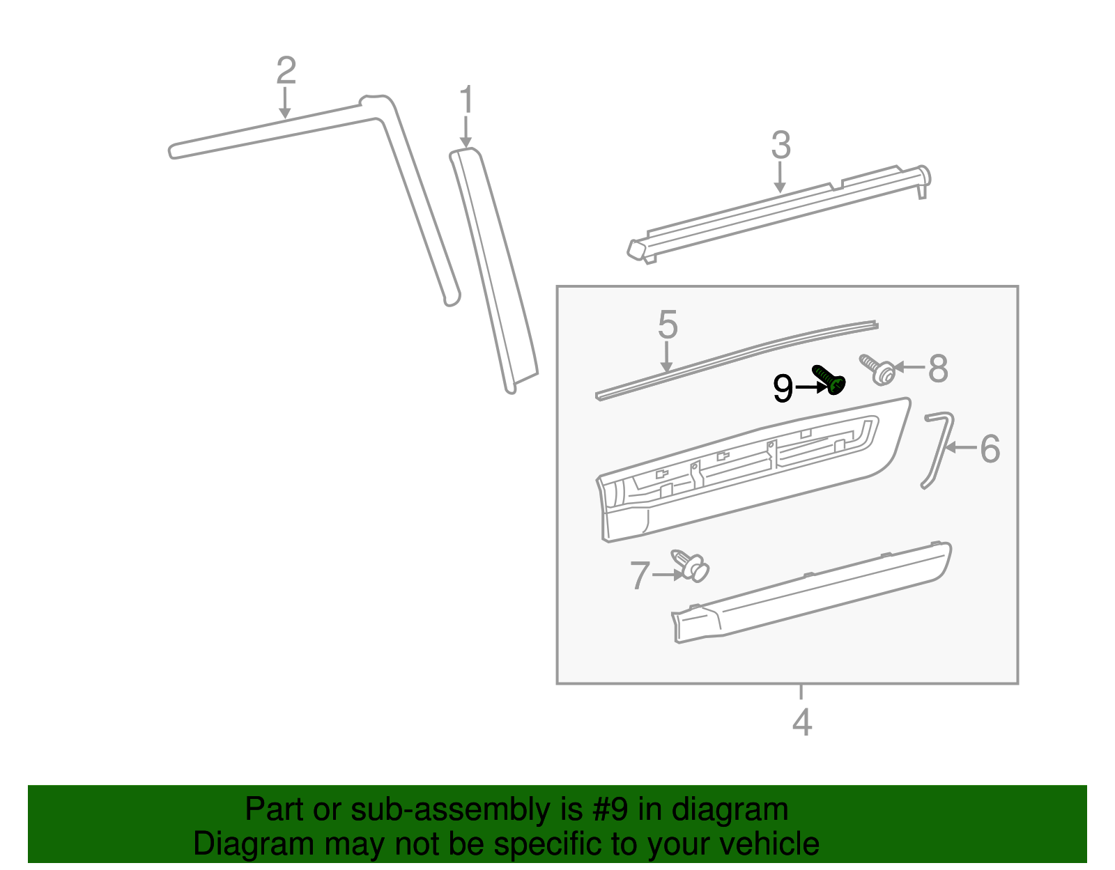 Body Side Molding Screw - Toyota (93540-A4010)