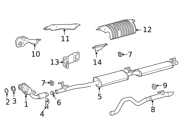 9074900400 - Muffler & Pipe 2019-2023 Mercedes-Benz | Mercedes  