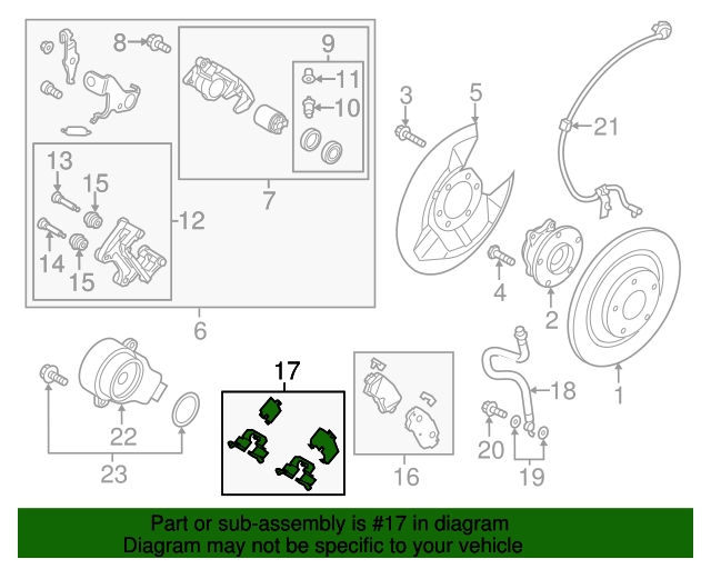 20132015 Mazda CX5 Brake Pads Retainer Kit K0Y12649ZA
