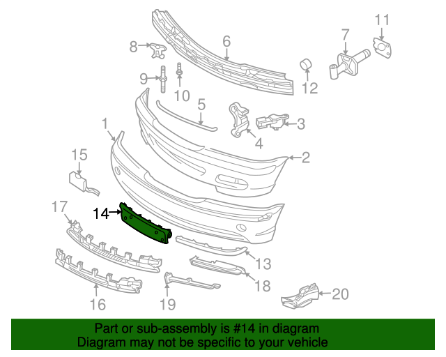 51-11-7-030-593 - Bumper Trim 2002-2005 BMW | AutoNationParts.com