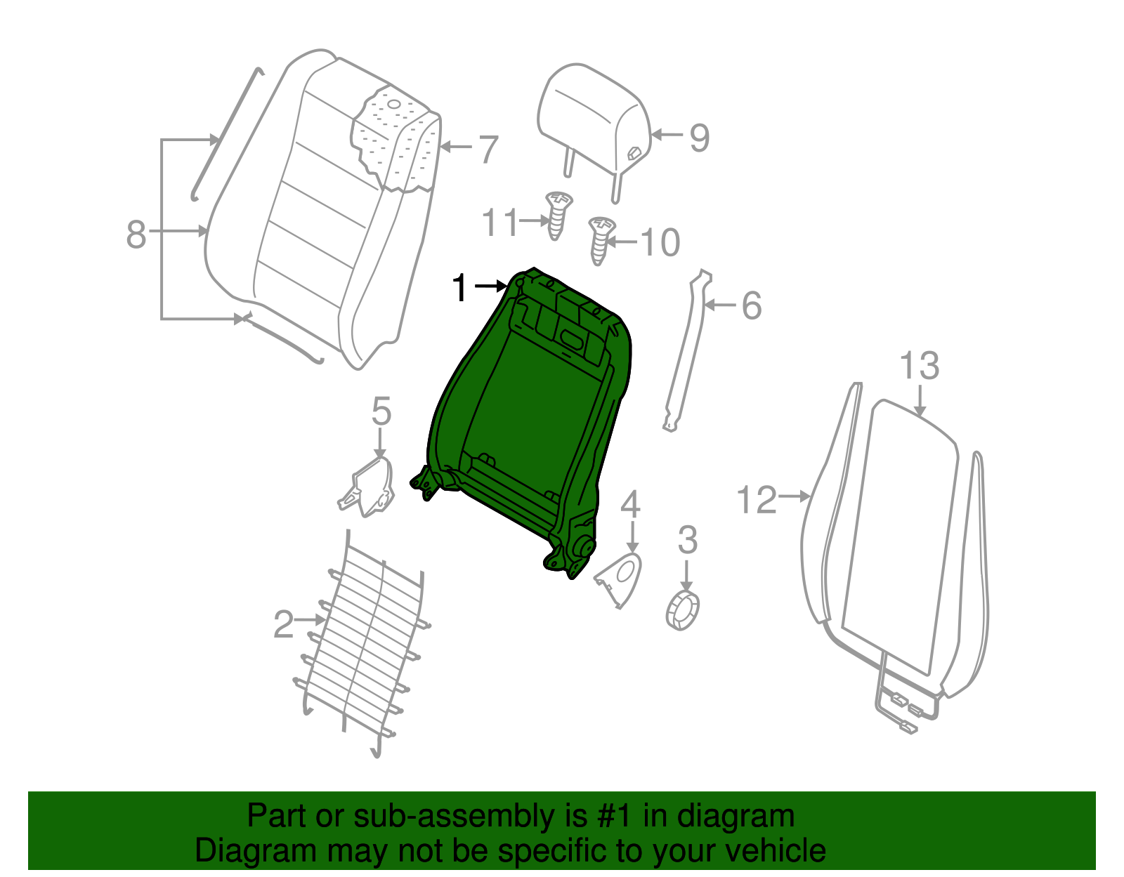 Seat Back Frame - Volkswagen (8E0-881-515)