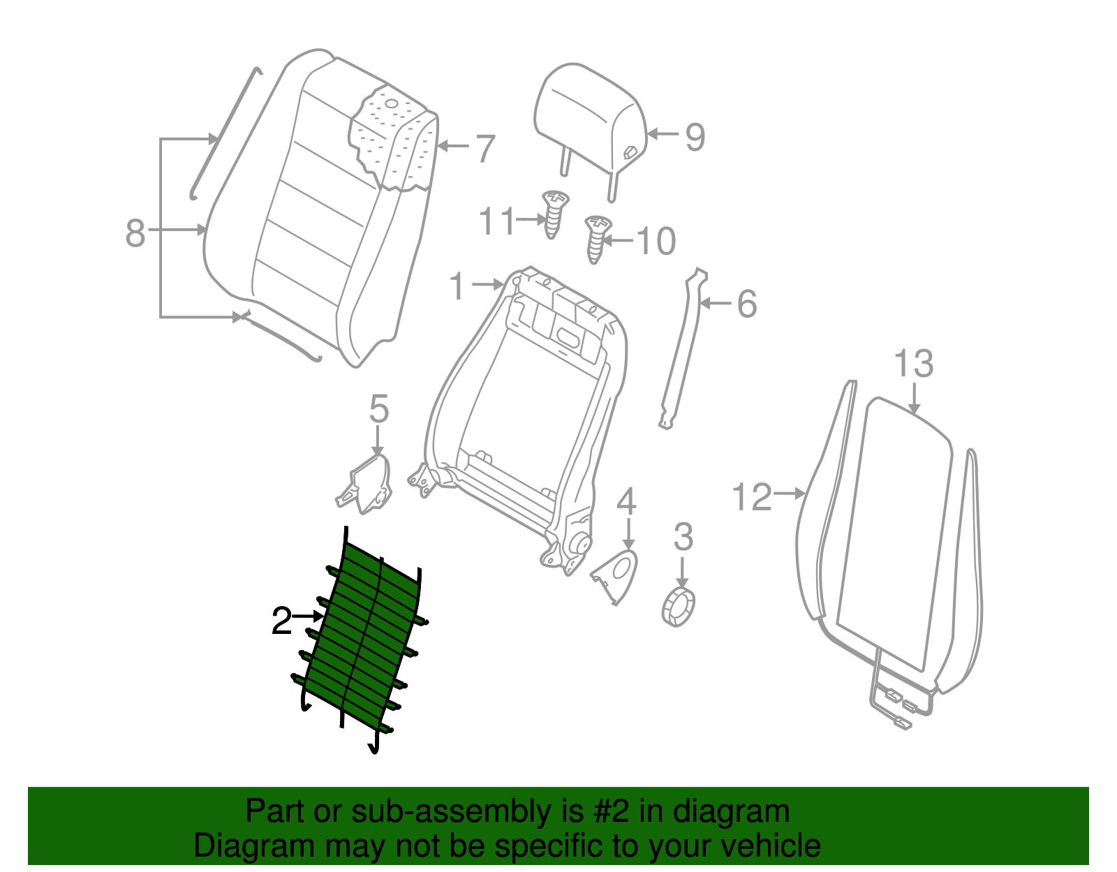 Spring Repair Kit - Volkswagen (8E0-881-705-A)