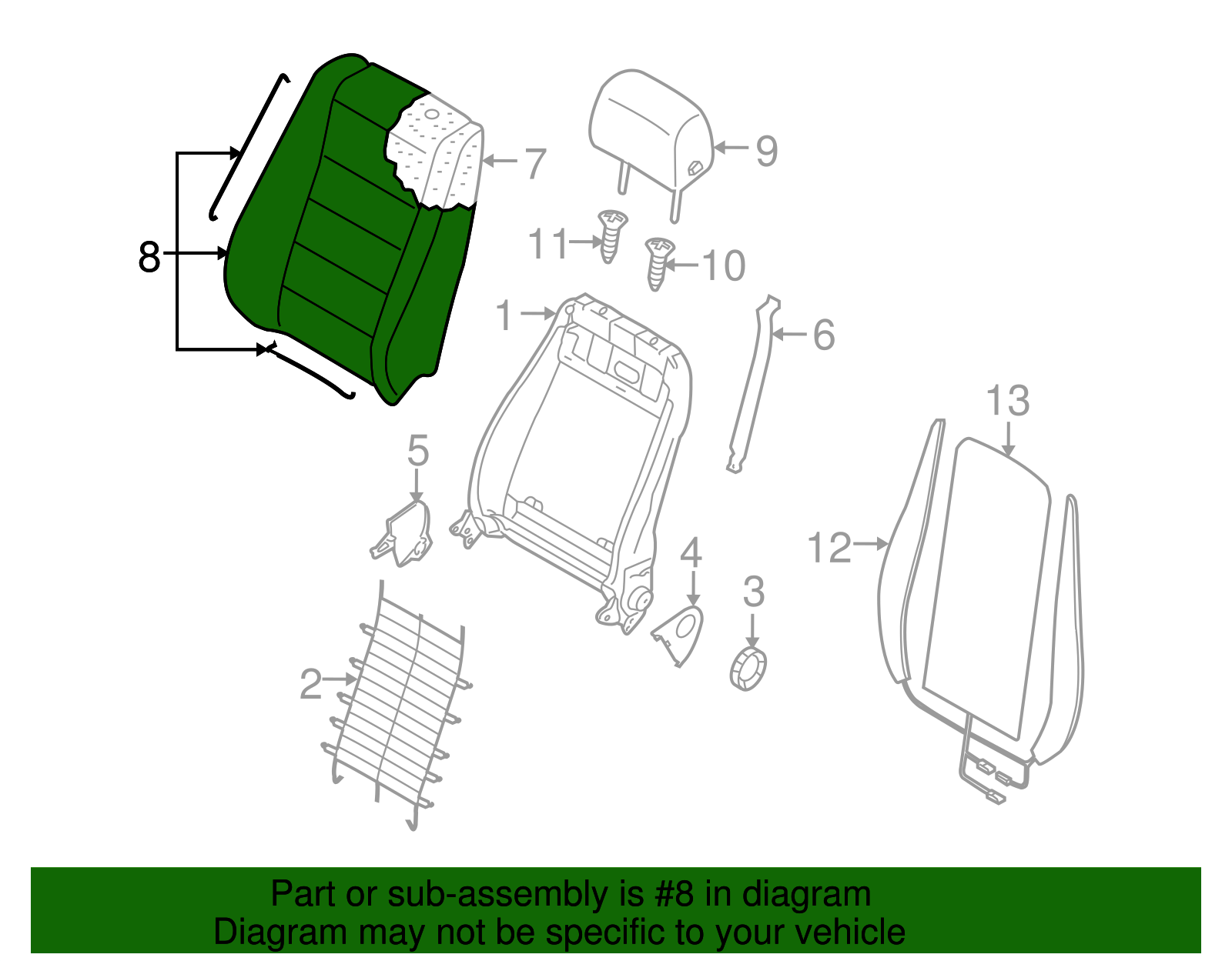 Seat Back Cover - Volkswagen (7L6-881-806-GP-XQE)
