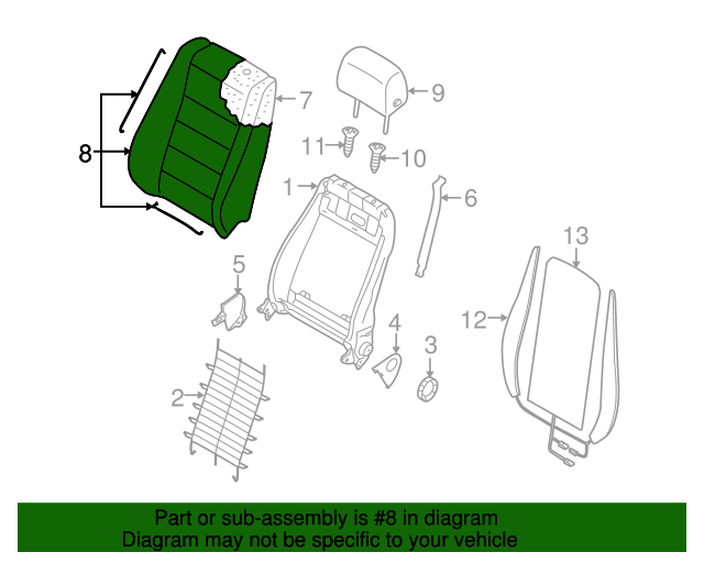 Seat Back Cover 7L6-881-806-FG-NVU