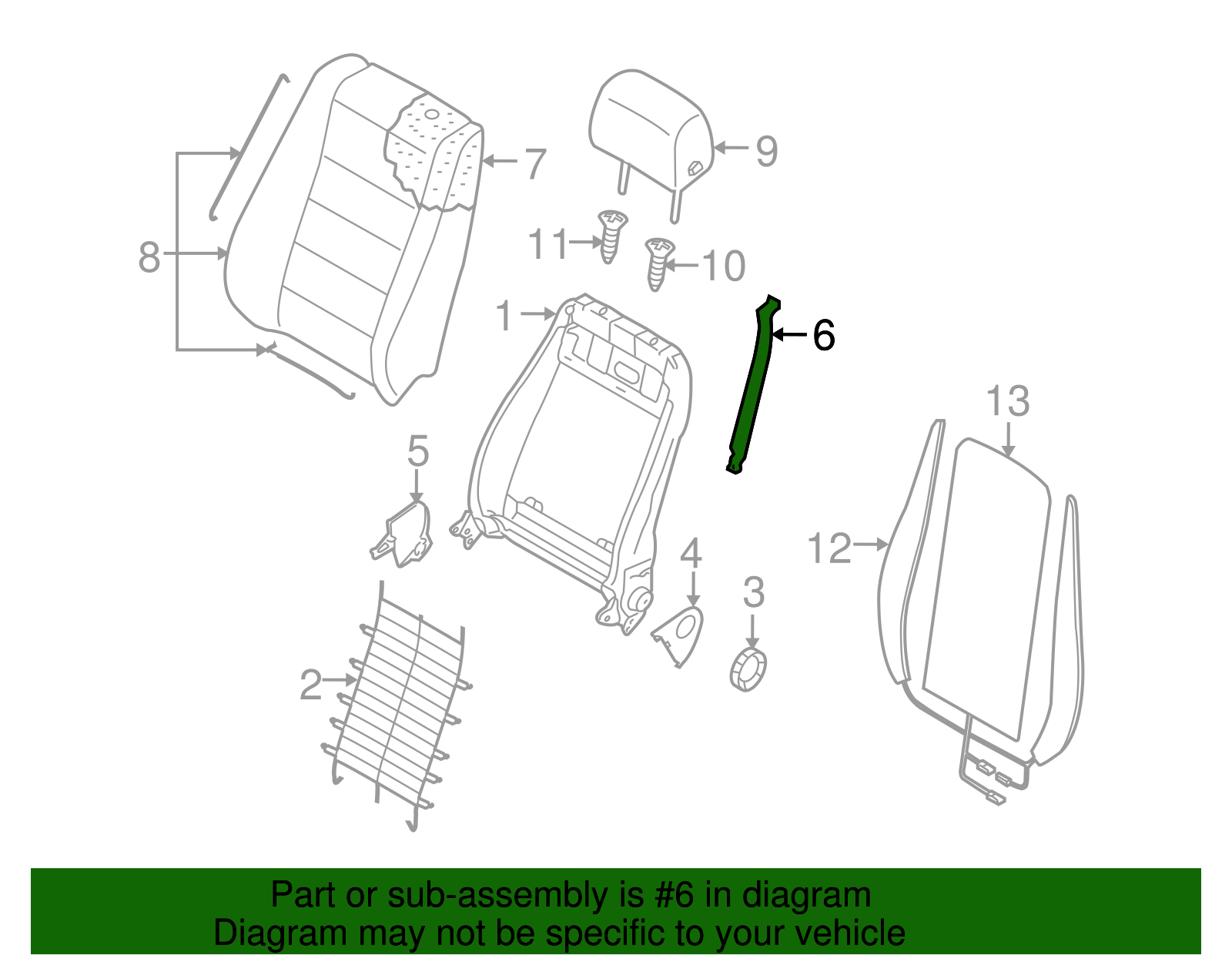 Seat Back Panel - Volkswagen (7L6-881-874)