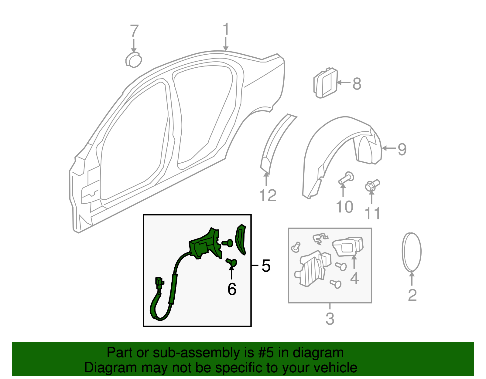 Fuel Tank Filler Door Latch - GM (92287825)