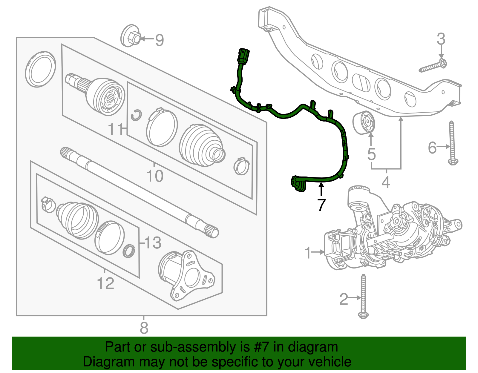 Rear Axle Wiring Harness - GM (95367488)