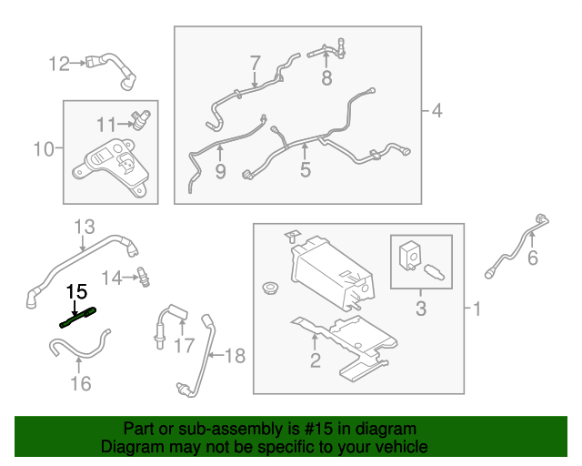 20102019 Ford Vacuum Hose AA5Z9E499A Varsity Ford