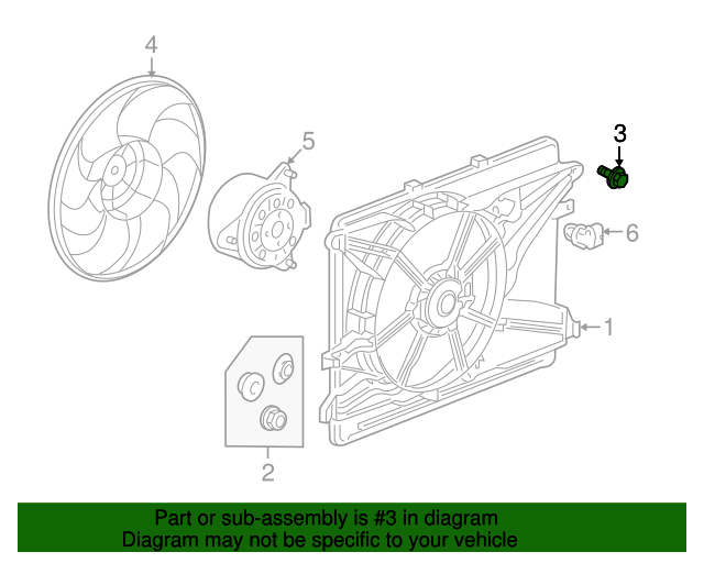 20082021 GM Engine Cooling Fan Shroud Bolt 94525643