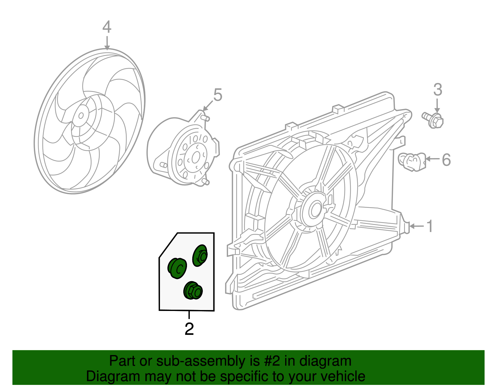 Engine Cooling Fan Motor Bolt - GM (89019139)