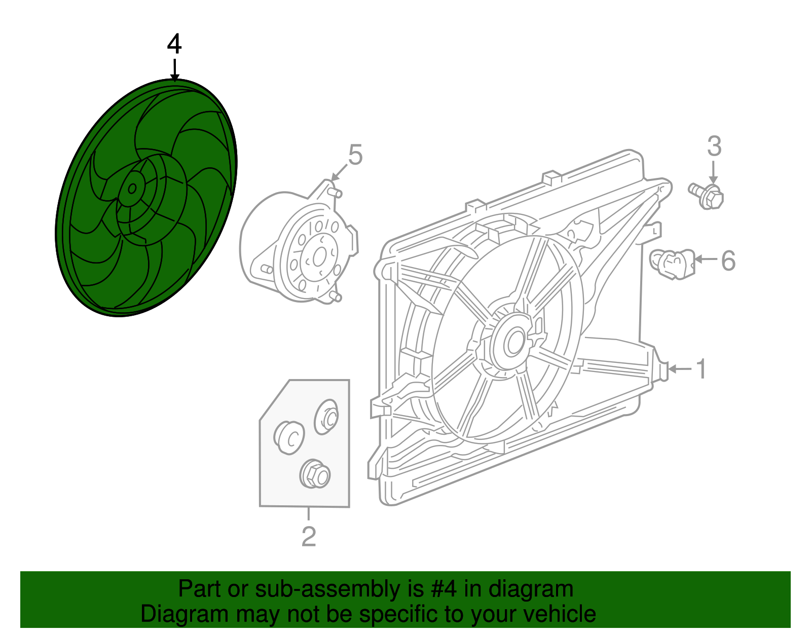 Engine Cooling Fan Blade - GM (89019143)