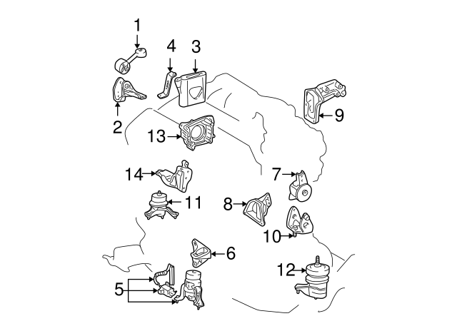 Genuine Toyota Front Insulator 12360-20160