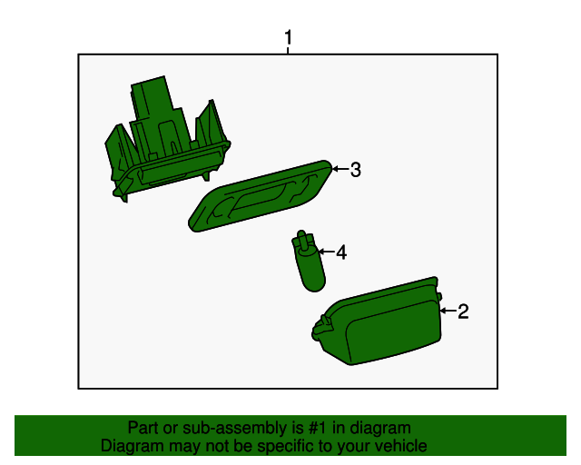 20122019 Toyota License Plate Light 812700D120 Toyota Parts