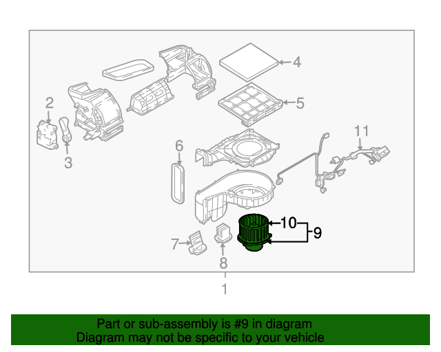 20052009 Hyundai Tucson Blower Motor 971132E300 OEM Parts Online