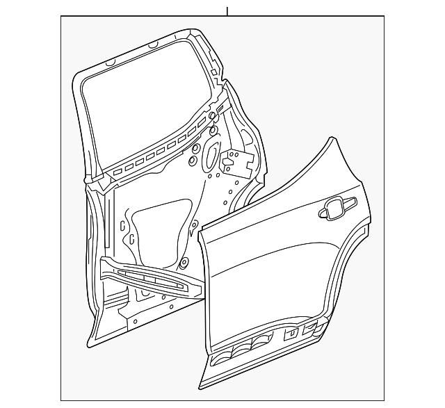 20182023 Chevrolet Traverse Rear Driver Side Door Assembly 84645847 GM