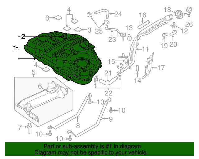 20132016 Mazda CX5 Fuel Tank KD3342110D