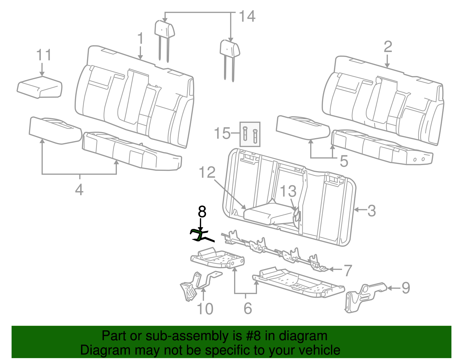 Folding Seat Latch - Ford (6L3Z-1861383-A)