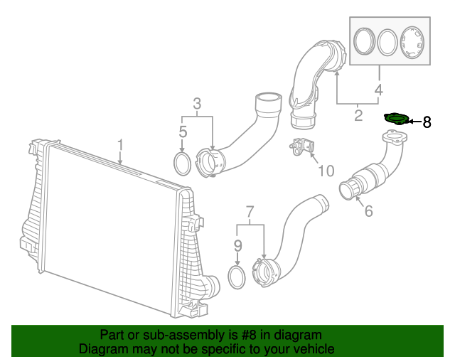 22799475 GM Intercooler Inlet Air Hose Gasket GM Parts Store