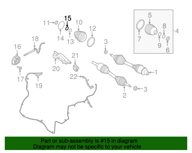 20072023 Ford OEM Drive Axle Shaft Lock CClip 1L2Z4B422BA Ford Parts Center