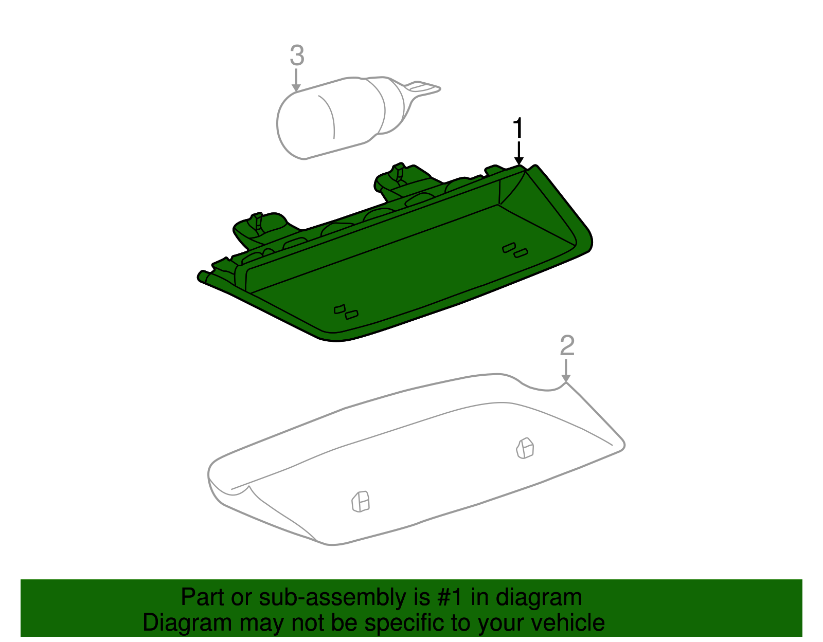 Lamp Assembly, High Mt Stop - GM (90584878)