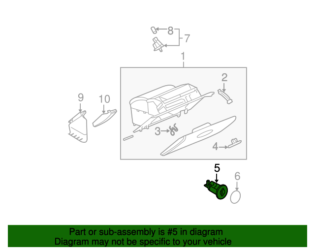 20042011 GM Door Lock Cylinder 20766966