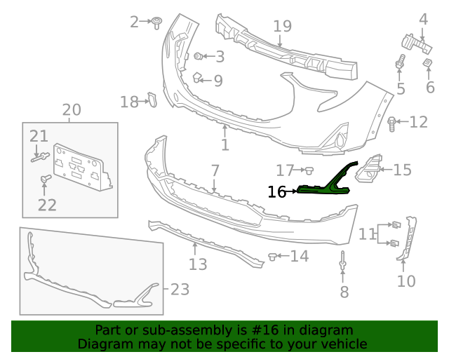20192021 GMC Terrain Black Rear Bumper Fascia Molding 84255080