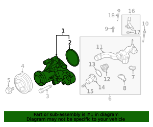 2021-2023 Ford F-150 Water Pump ml3z8501c GetOEMParts