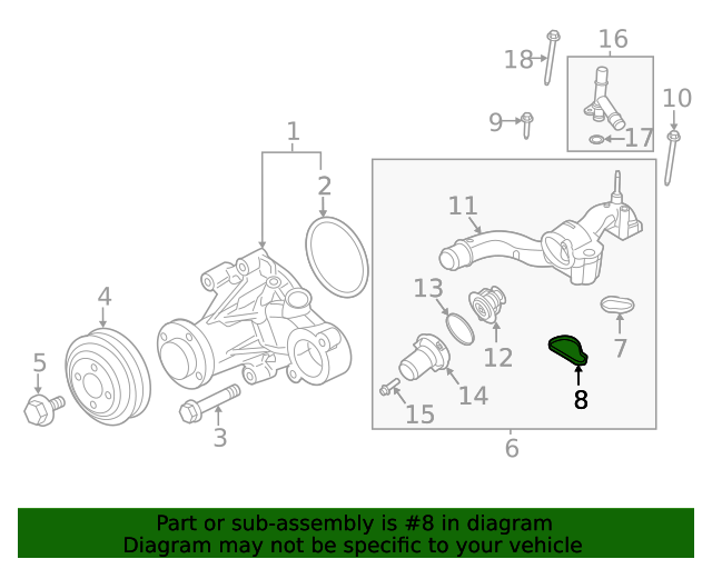 20212023 Ford F150 Thermostat Housing Gasket ML3Z8590A American
