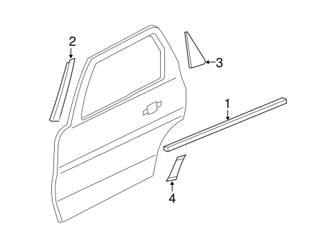 Exterior Trim - Rear Door for 2008 Ford Escape #0