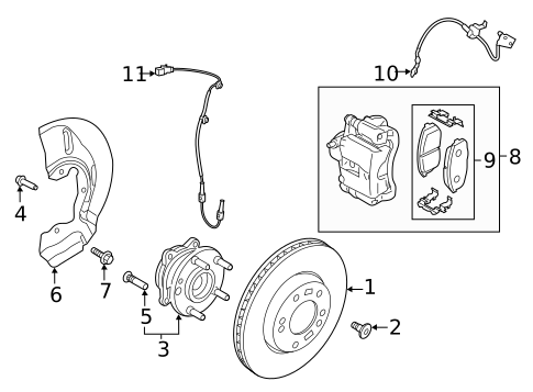 Front Brakes for 2021 Hyundai Kona #0