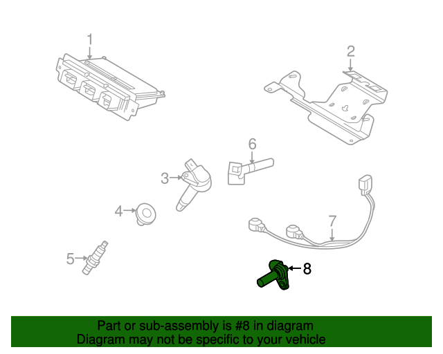 20072019 Ford Engine Camshaft Position Sensor AT4Z6B288A Blue