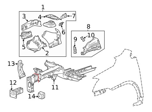 Structural Components & Rails for 2017 Chevrolet Trax | GMPartsDirect.com
