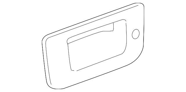 Dark Smoke Gray Pickup Box Tailgate Latch Handle Bezel - GM (93355793)