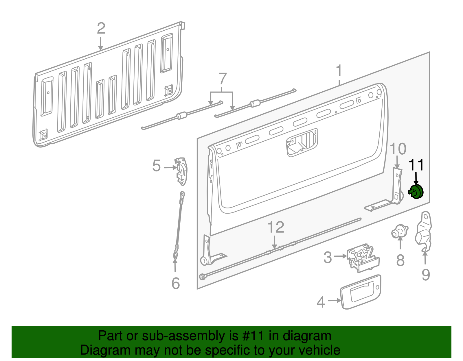 Tailgate Hinge Bushing - GM (25815554)