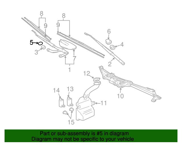 2004 mitsubishi endeavor wiper arm