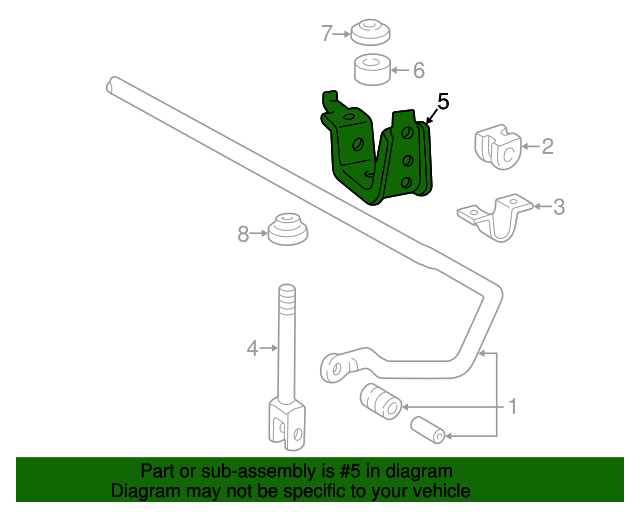 4882560050 Stabilizer Link Mount Bracket 19982007 Lexus LX470