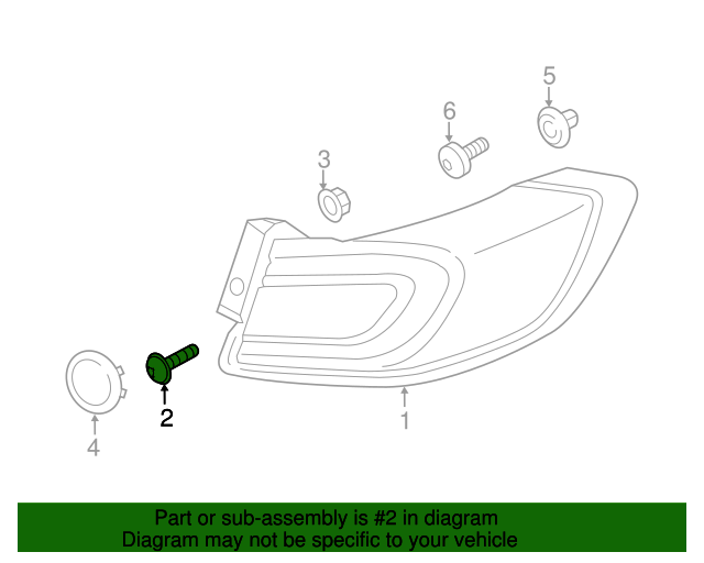20152024 Ford Tail Lamp Assembly Screw W716539S450B