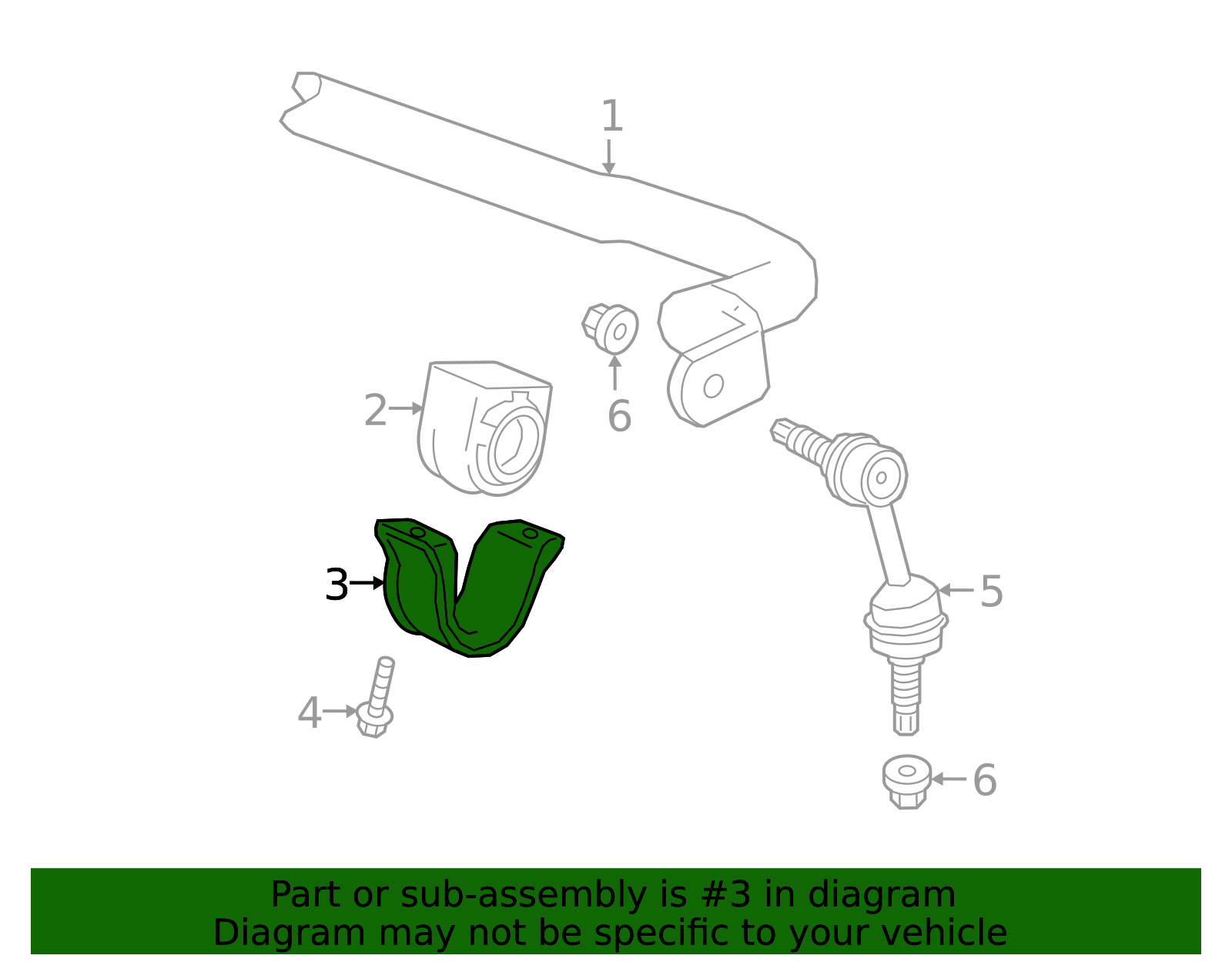 Stabilizer Shaft Clamp - Cadillac (84112194)