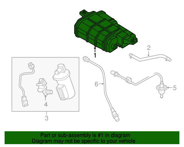 31420C2500 Vapor Canister 20152019 Hyundai Sonata World OEM