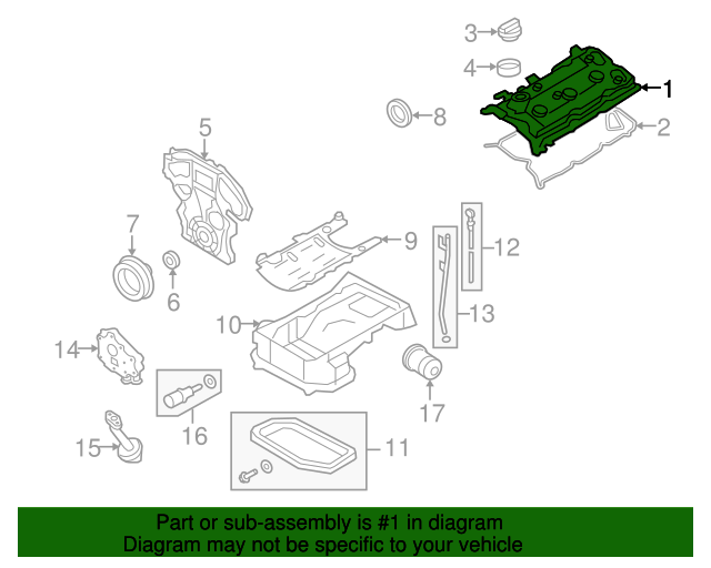 13264JK20B Valve Cover 20072009 Nissan 350Z Conicelli Nissan Parts
